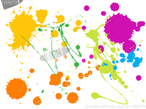 Image of color paint splashes