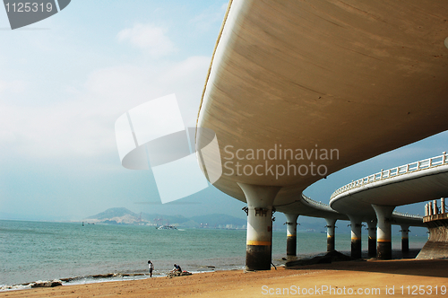 Image of Highway bridge at beach