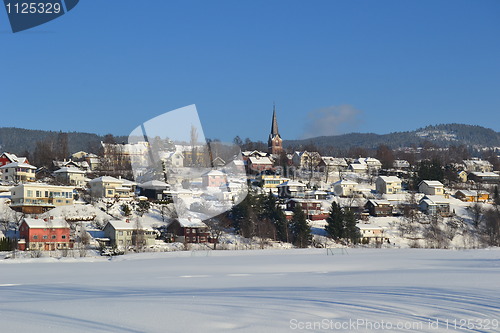 Image of Lillehammer seen from the lake