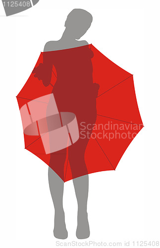 Image of Girl under umbrella