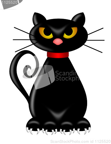 Image of Halloween Black Cat Sitting
