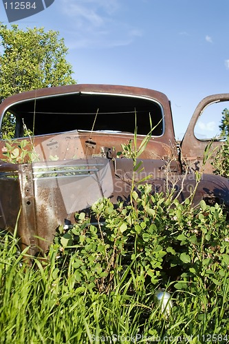 Image of Overgrown Antique Car