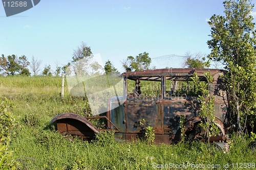 Image of Overgrown Antique Car