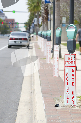 Image of Football Game Day no parking signs