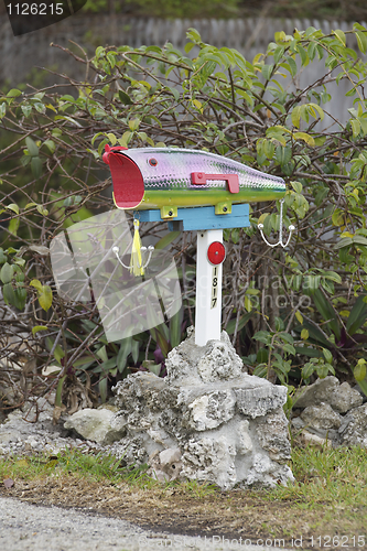 Image of Trout design mail box