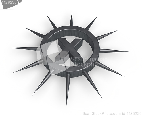 Image of spiky letter x