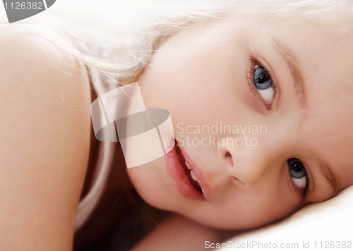 Image of Beauty little girl closeup