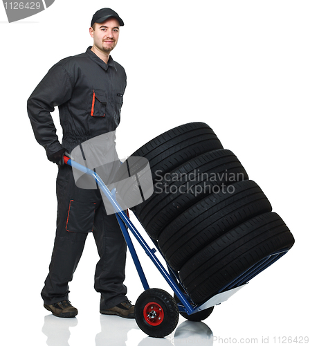 Image of tire repairer portrait