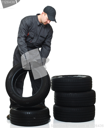Image of tire repairer portrait