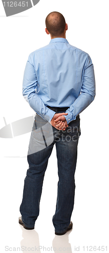 Image of back view of man