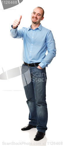 Image of man thumb up