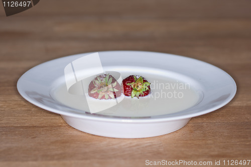 Image of Strawberries and milk