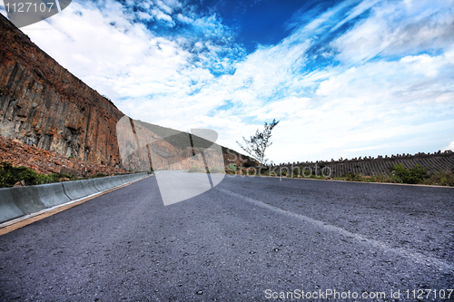 Image of Asphalt road in mountains 