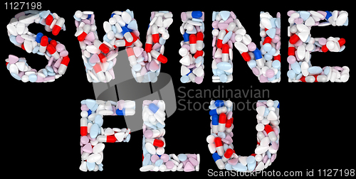 Image of Swine flu: pills and drugs shape