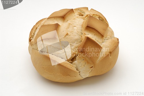 Image of Bread over white background
