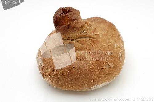 Image of Bread over white background