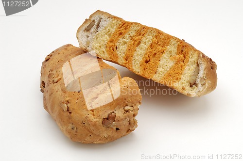 Image of Bread over white background