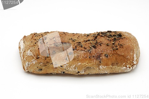 Image of Bread over white background