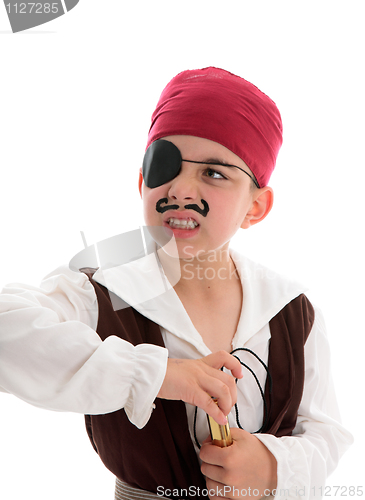 Image of Angry pirate holding a scope 