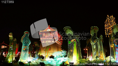 Image of Night scenes of Xian,China