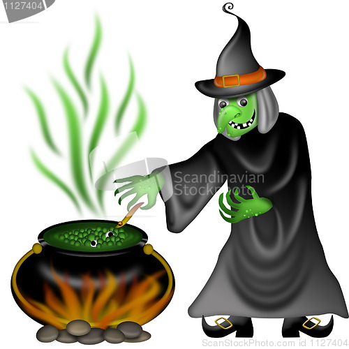 Image of Halloween Witch Illustration