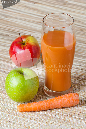 Image of Carrots, apple and juice