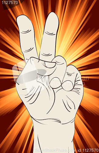 Image of Victory hand sign