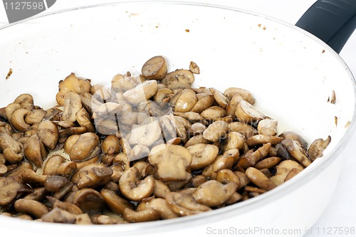 Image of Fried mushrooms in pan