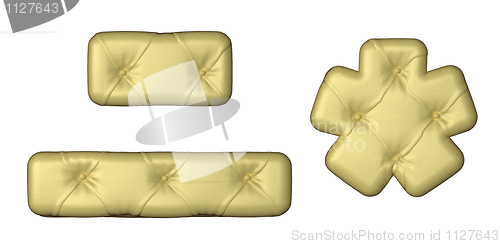 Image of Luxury beige leather font hyphen and asterisk