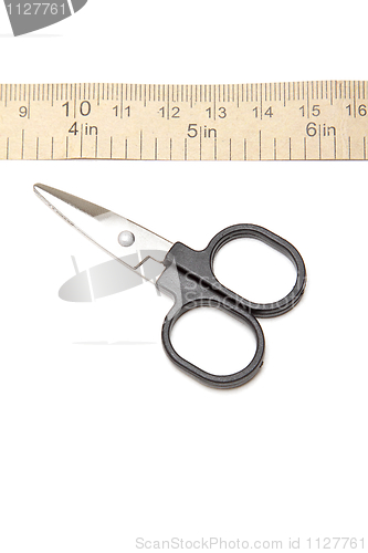 Image of Measuring tape and scissors