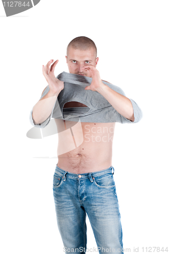 Image of Man isolated on white