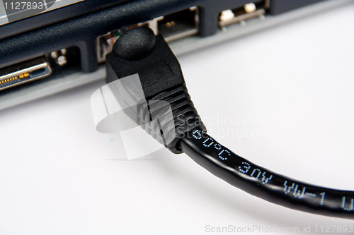 Image of Ethernet cable connected