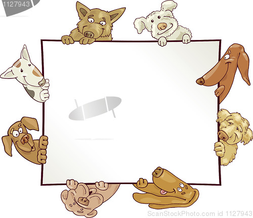 Image of frame with dogs