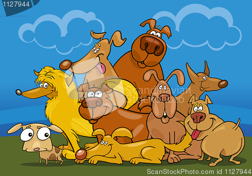 Image of cartoon dogs group