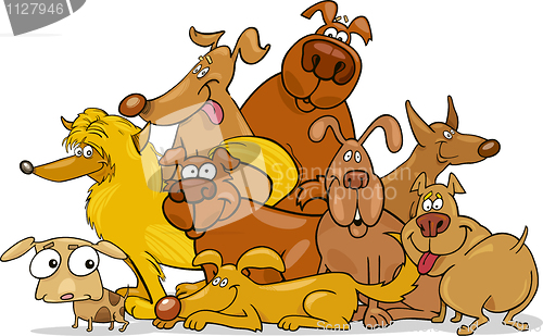 Image of cartoon dogs group