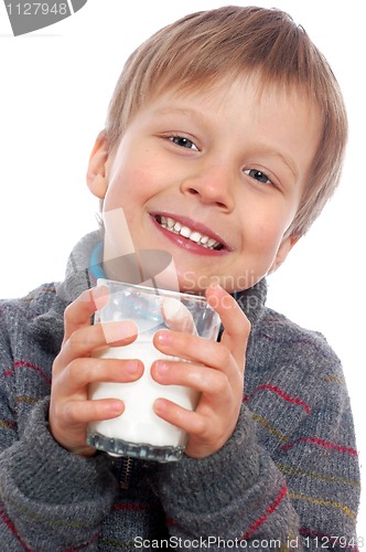 Image of boy with milk