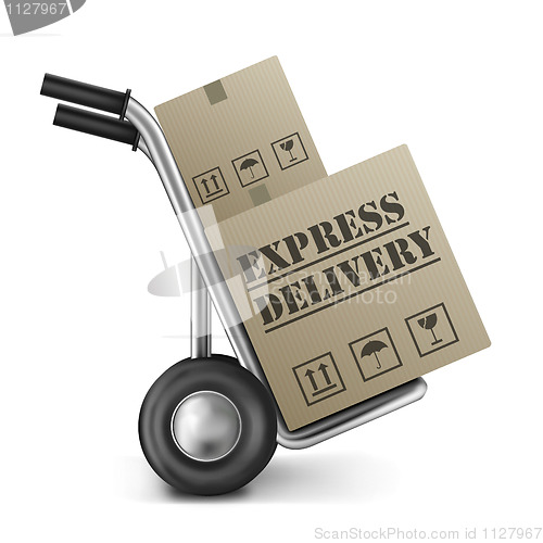 Image of express delivery cardboard box