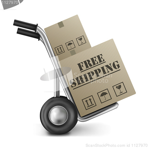 Image of free shipping cardboard box