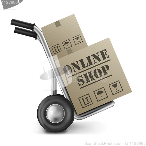 Image of online shop cardboard box