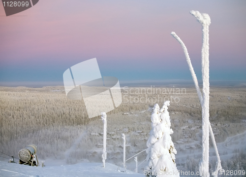 Image of winter sunset landscape