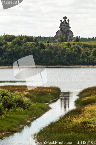 Image of old russian wooden church