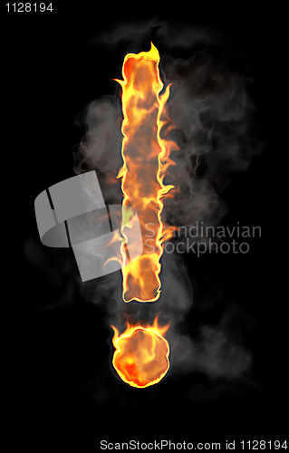 Image of Burning and flame font wow point