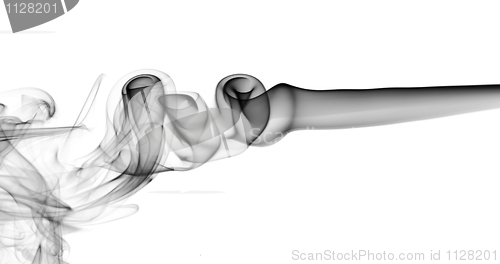 Image of Black Abstract smoke shape on white
