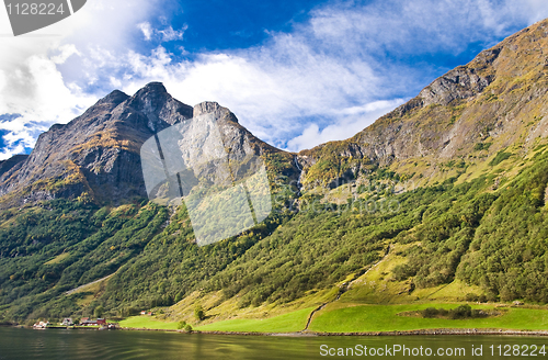 Image of Fjords in Norway and Scandinavian nature