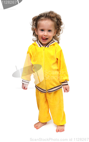 Image of cute little girl in yellow