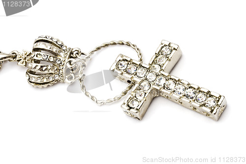 Image of diamond cross necklace