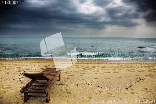 Image of stormy beach