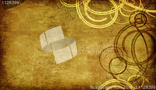 Image of swirls on old paper background