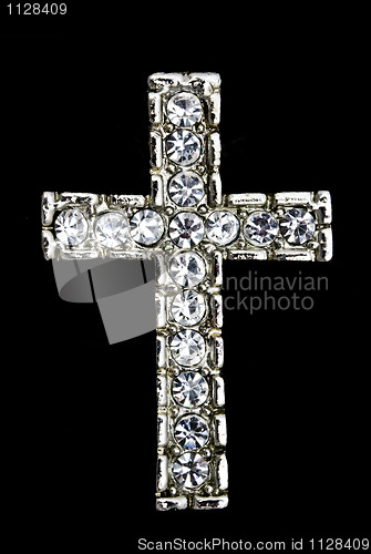 Image of diamond cross necklace 