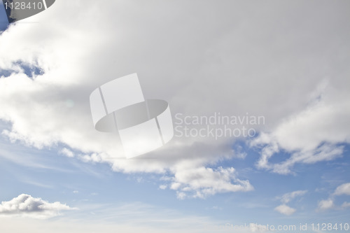 Image of Beautiful blue sky and white clouds 